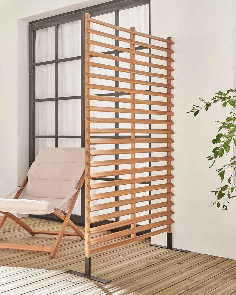 paravent jardin minimaliste bois
