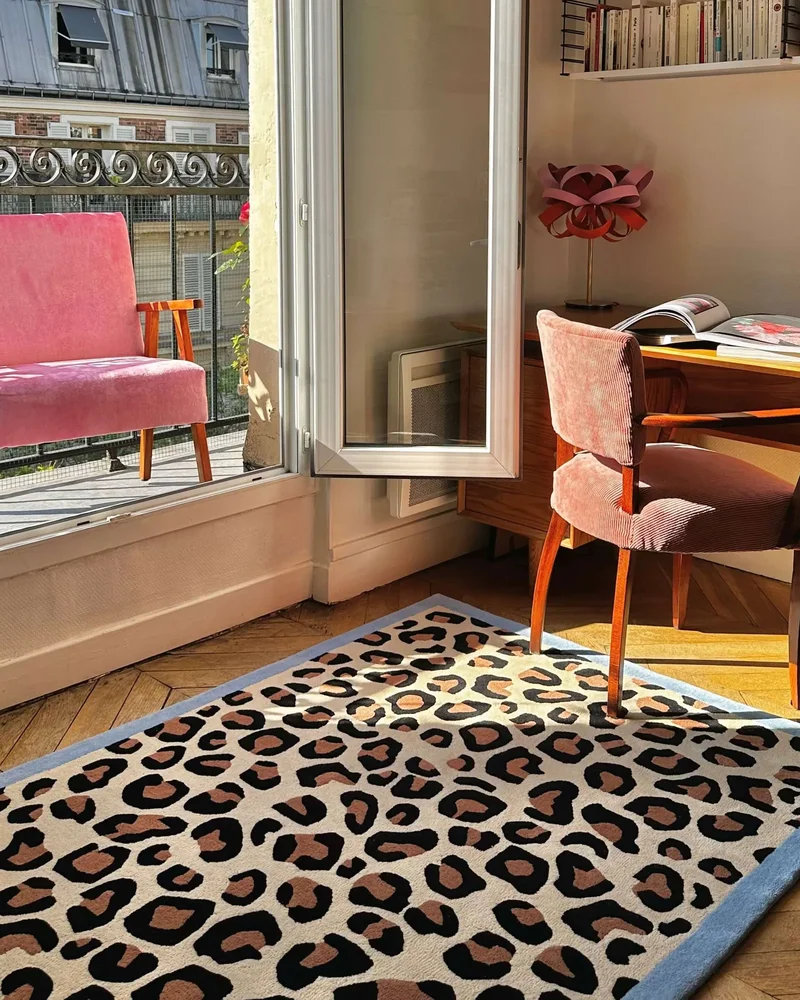 tapis motif leopard