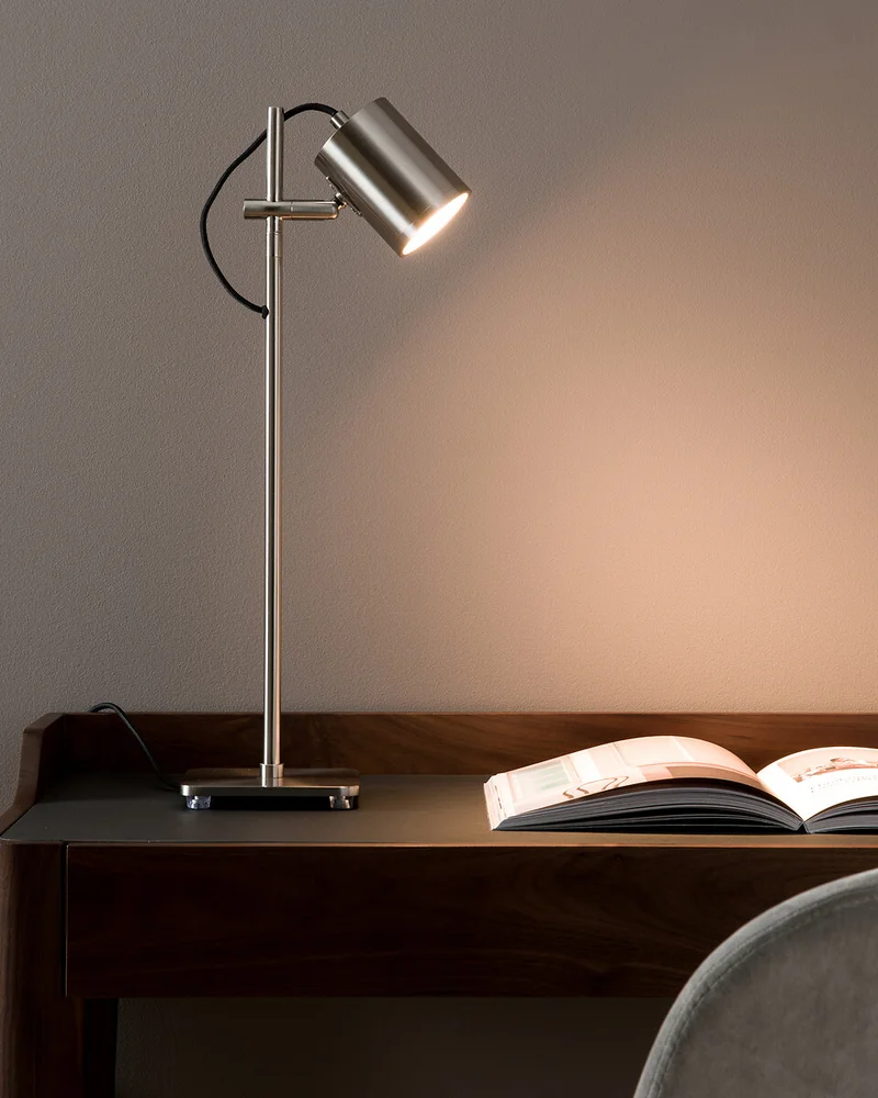 lampe bureau design nickel