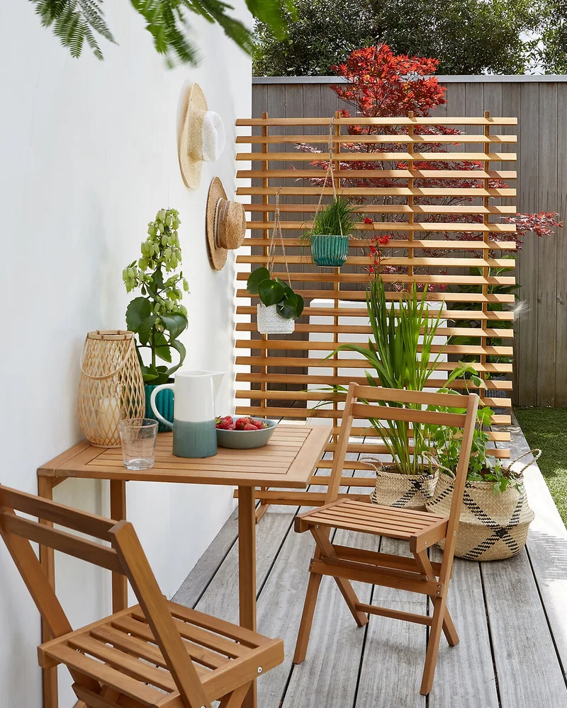paravent jardin lattes bois