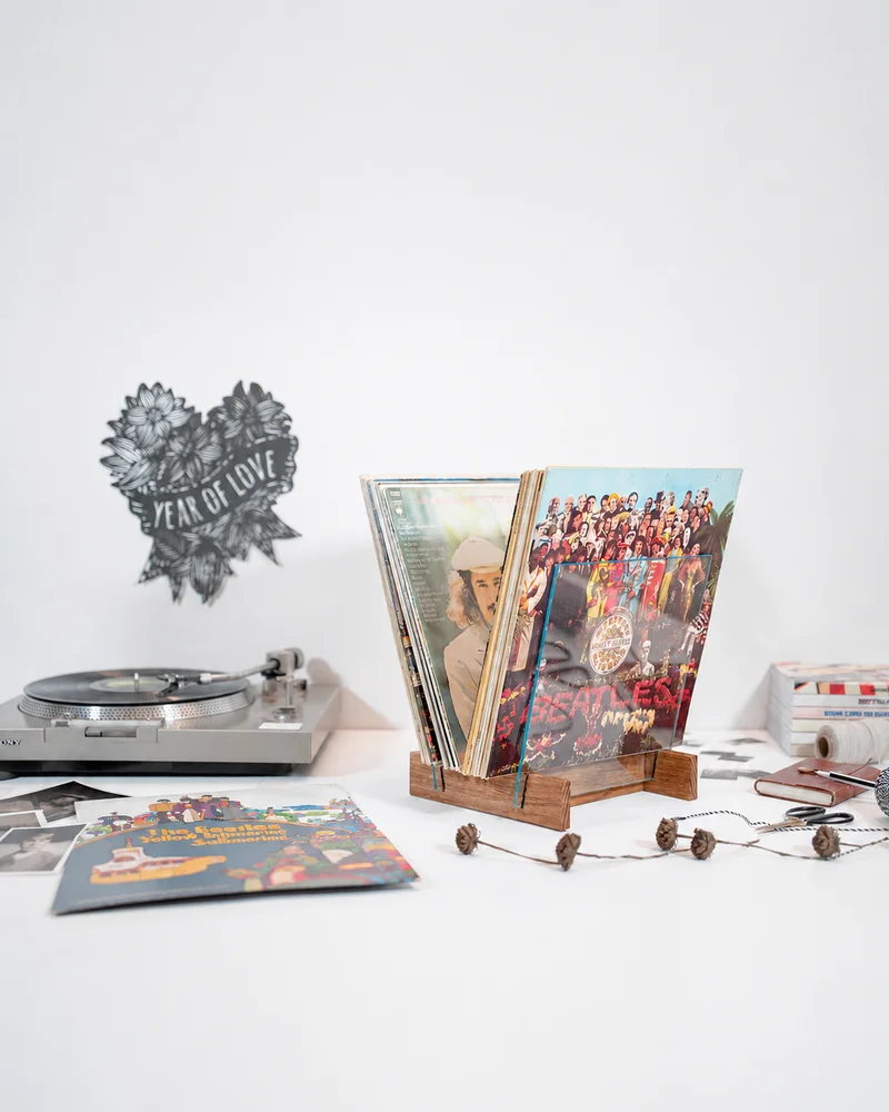 support rangement vinyle diy