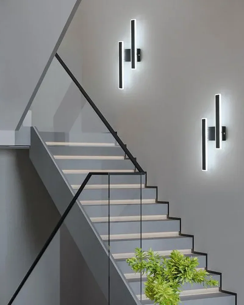 applique murale sans fil moderne noire