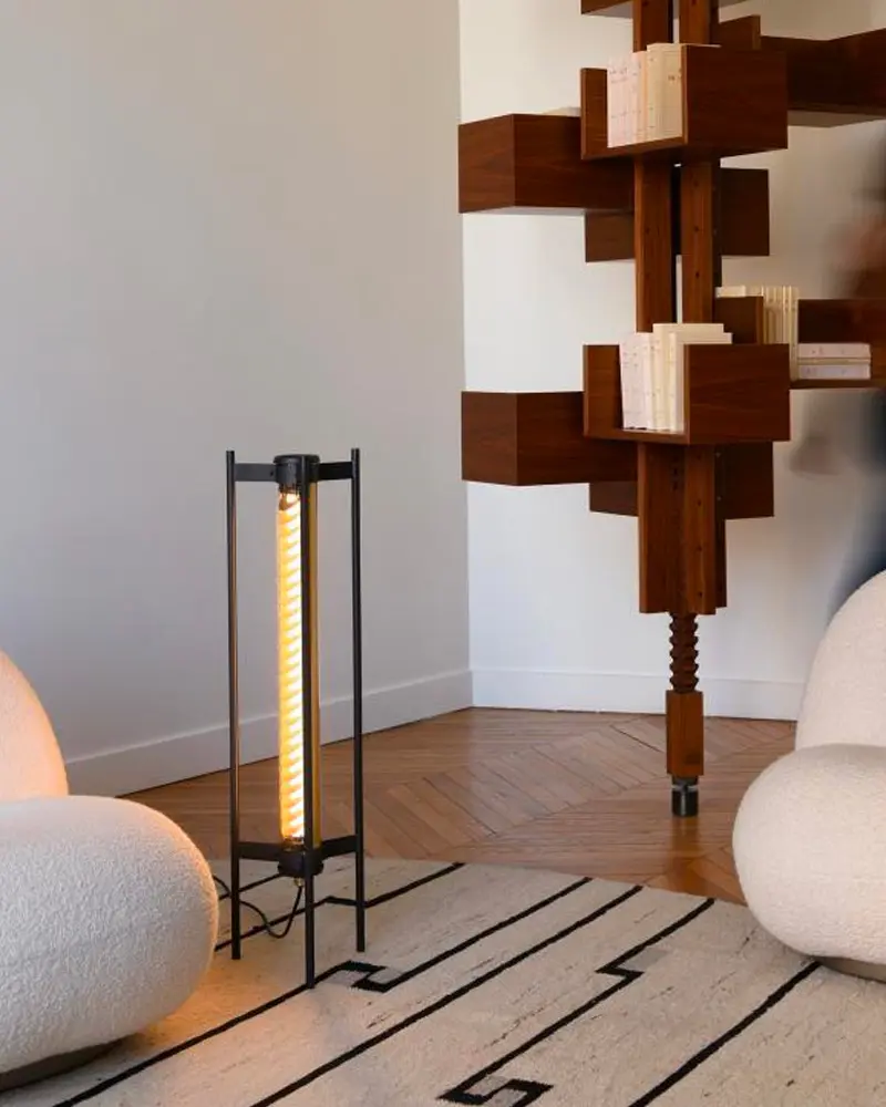 lampadaire contemporain noir
