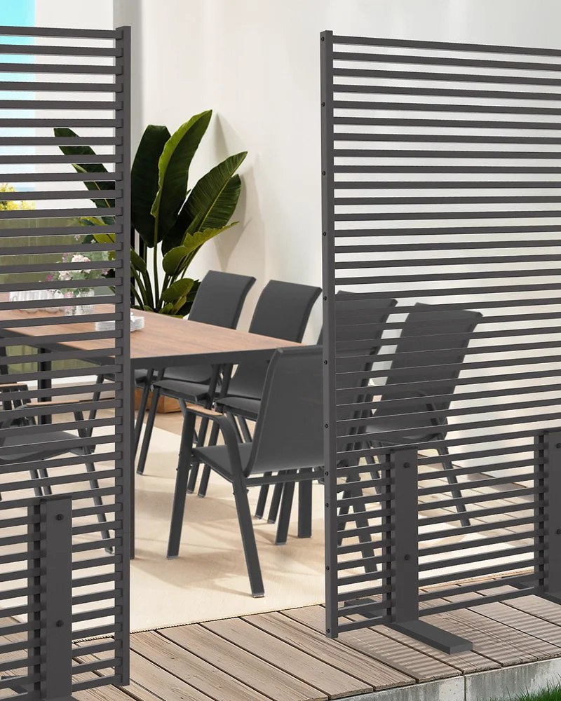 paravent jardin gris