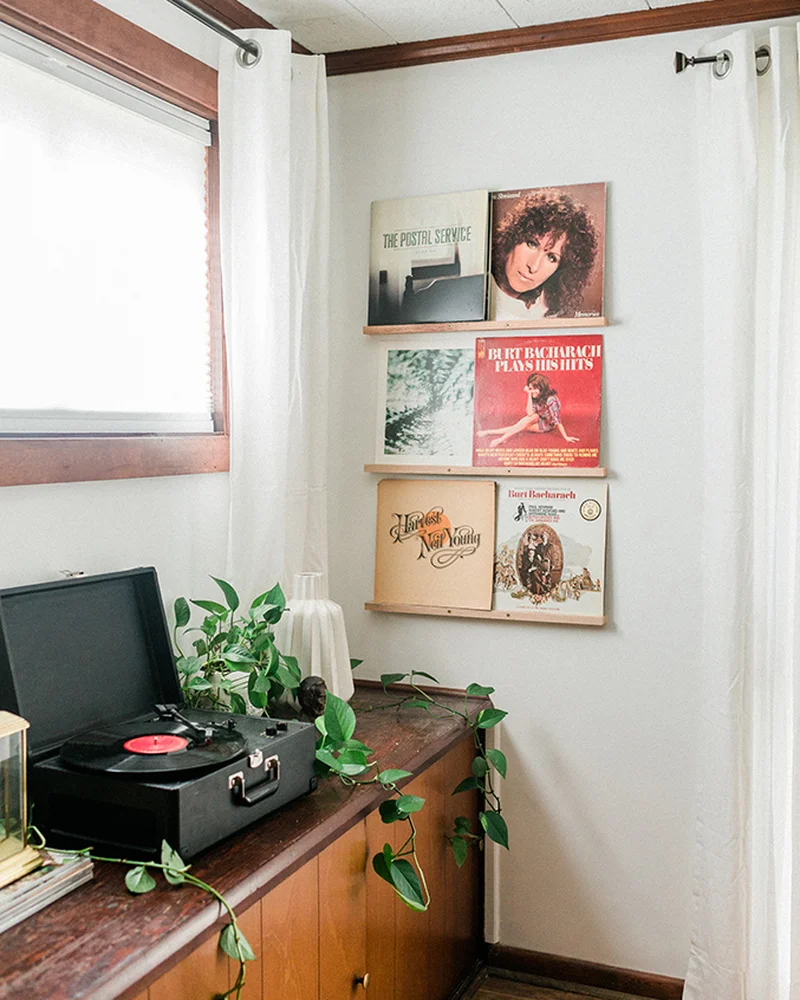 rangement vinyle etagere murale diy