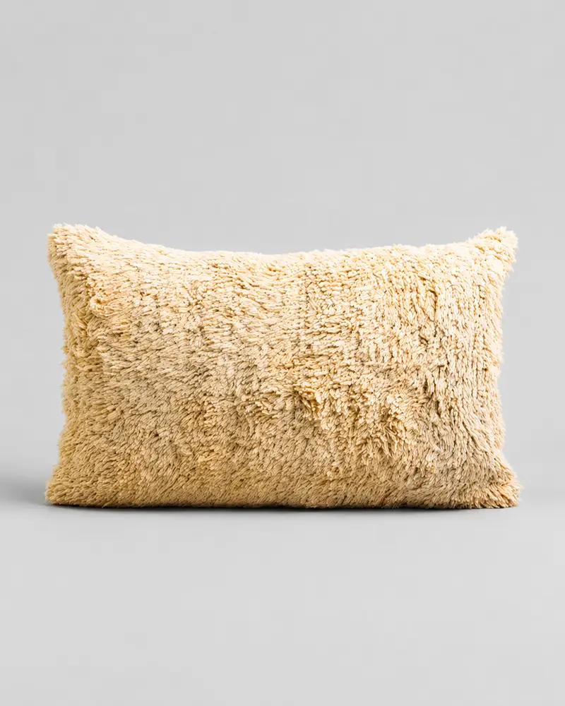 coussin marocain laine ivoire