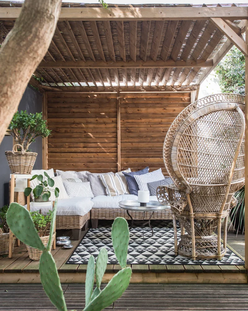 deco terrasse boheme bois