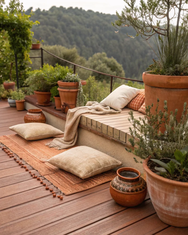 deco balcon cosy terracotta