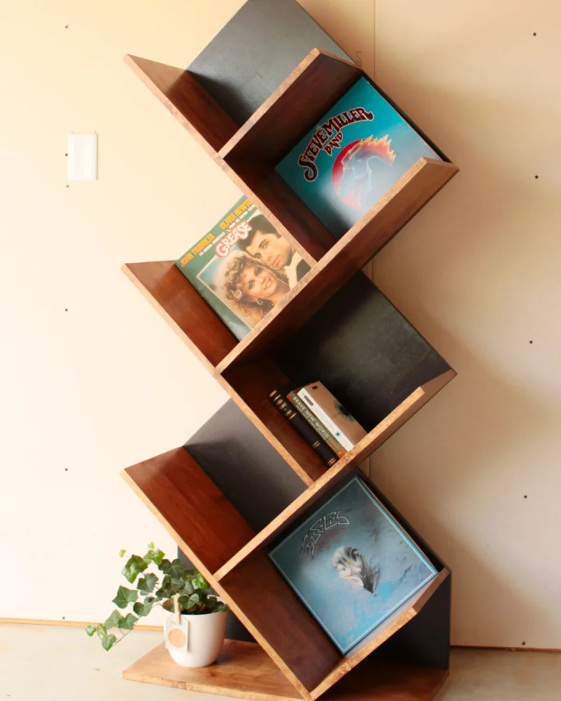 etagere rangement vinyle diy