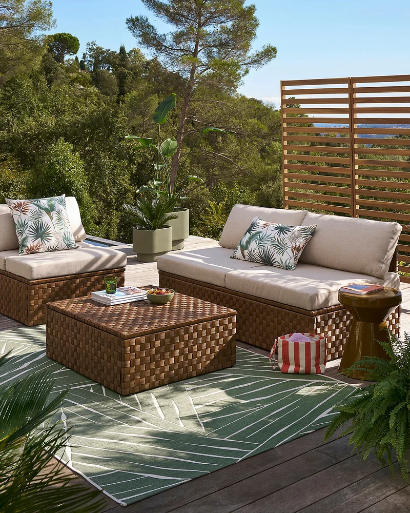 paravent jardin double bois