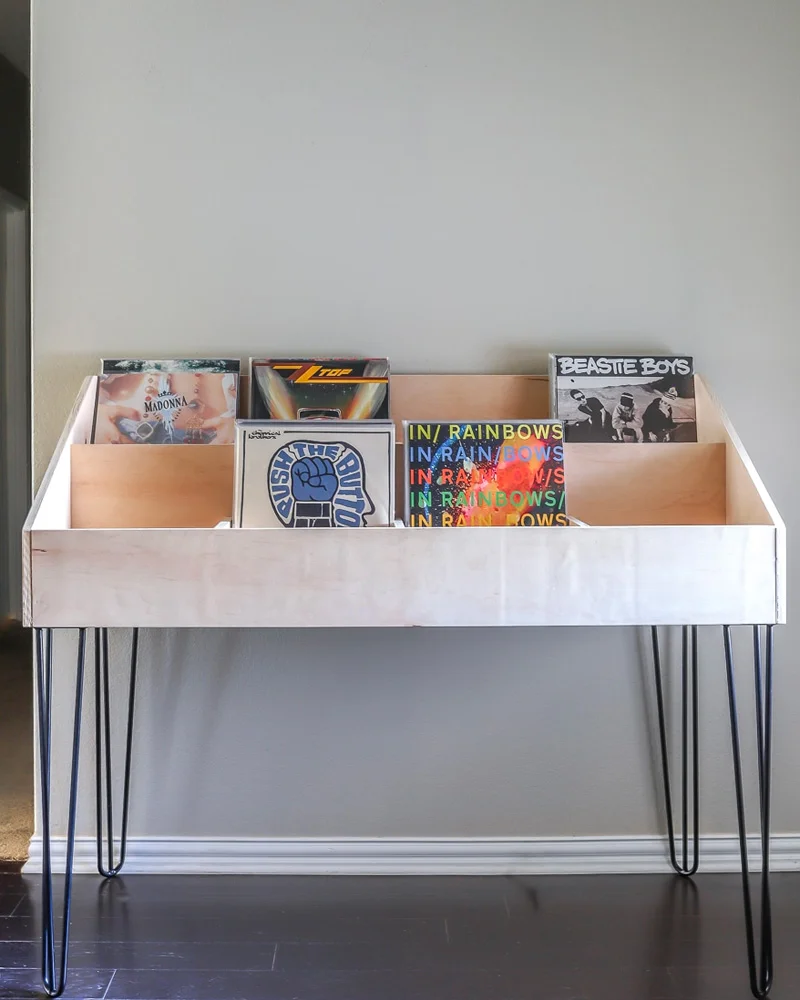 bac rangement vinyle diy
