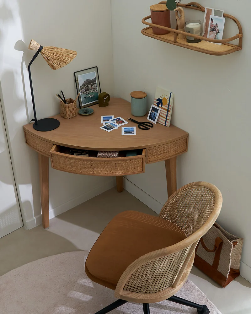 bureau compact angle tiroir