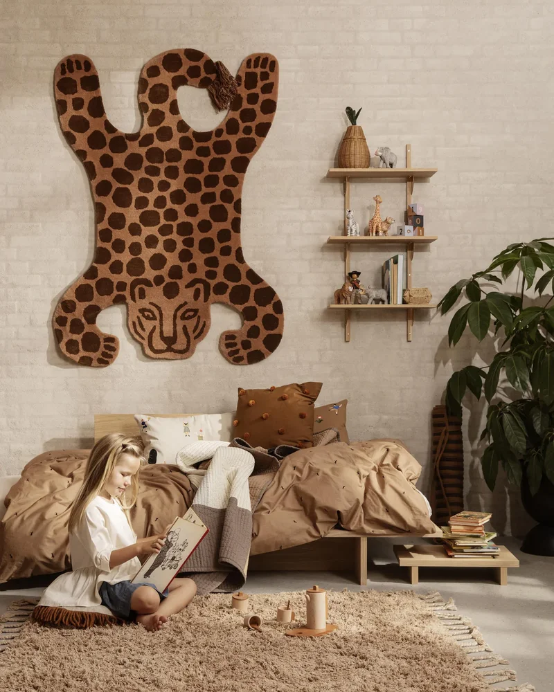 tapis laine leopard