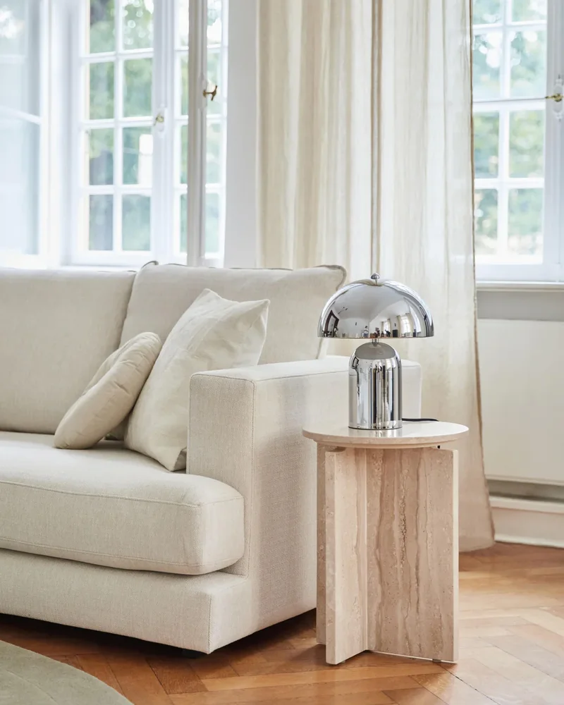 lampe a poser retro metal chrome
