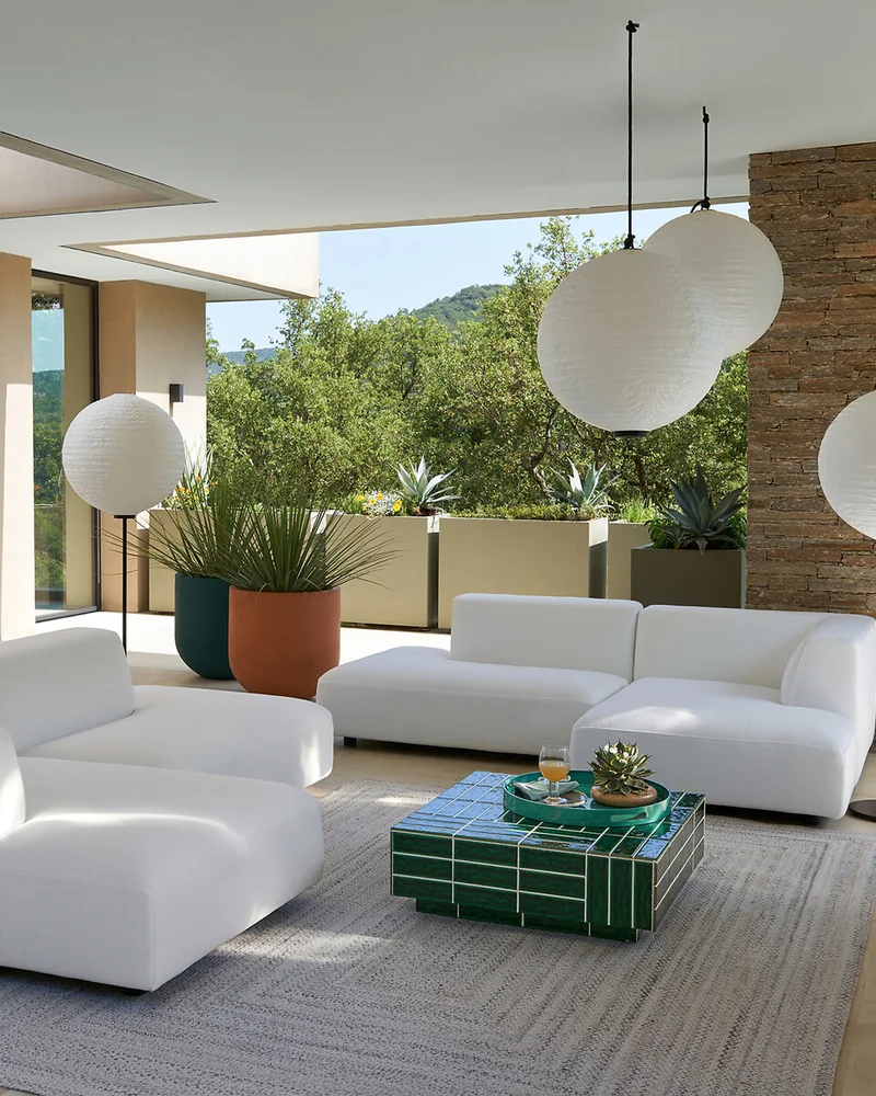 lampe nomade suspendue papier blanc