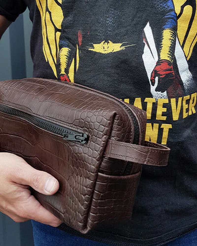 trousse toilette cuir diy