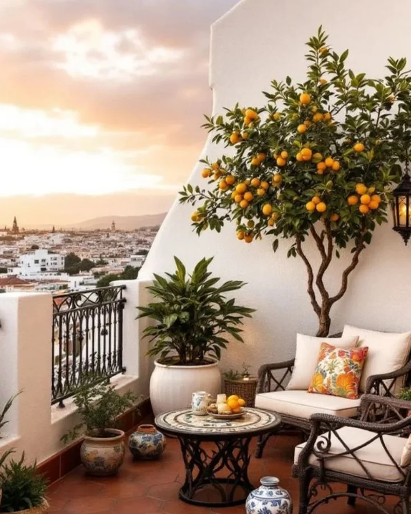 deco balcon sol terracotta