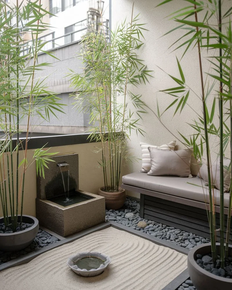 deco balcon zen bambou