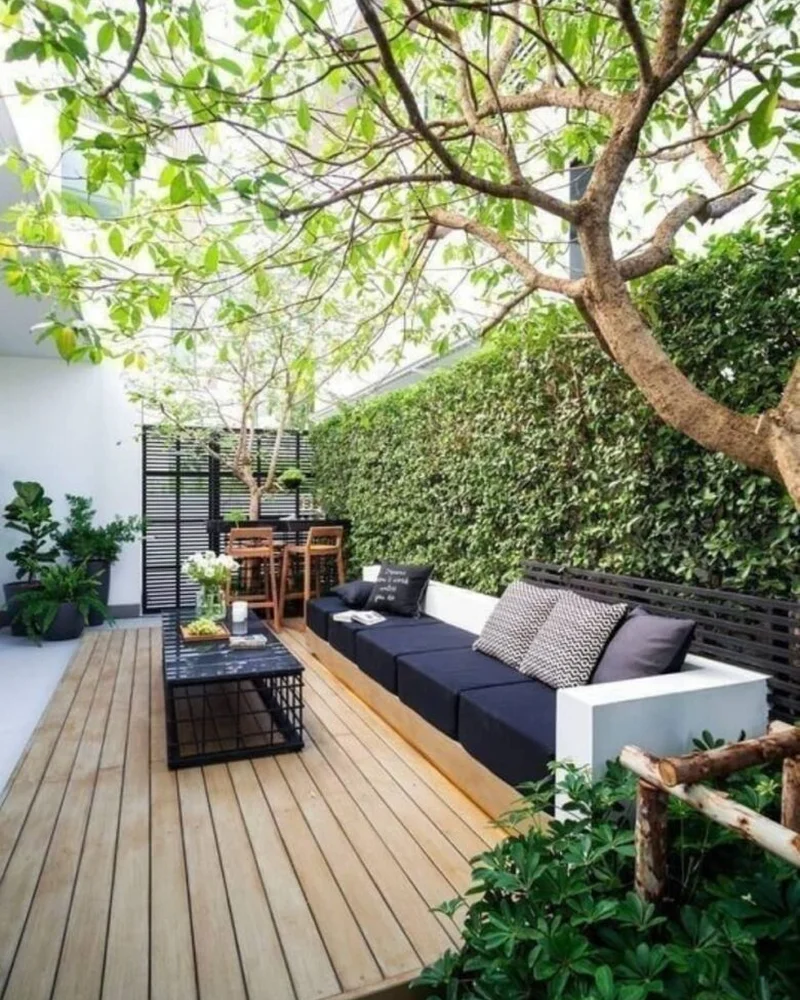 deco terrasse noir bois