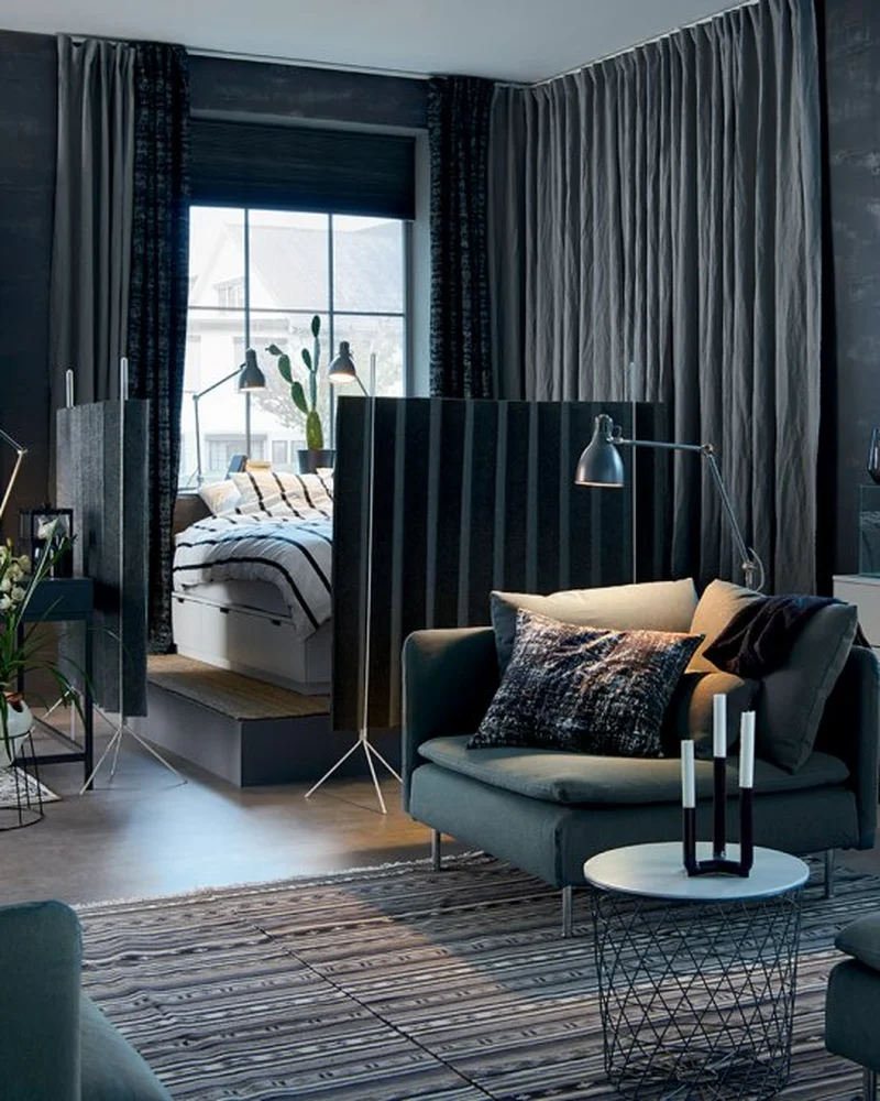 separer salon coin nuit studio surelever coin nuit