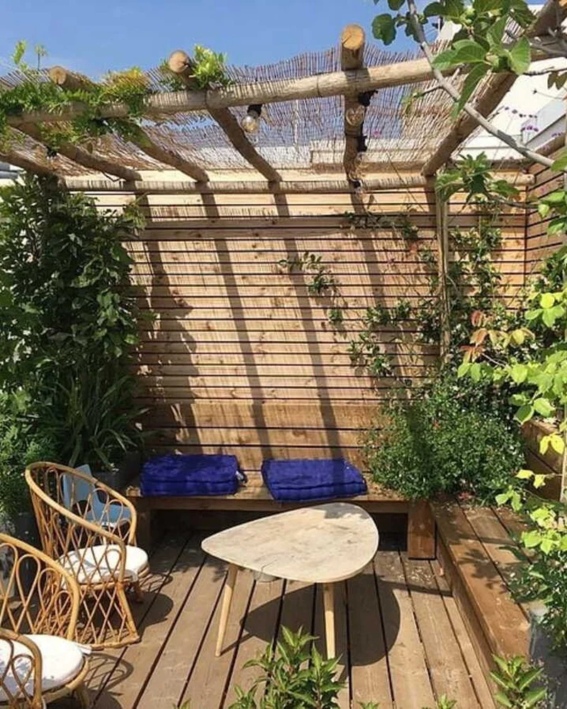 deco terrasse vegetale bois