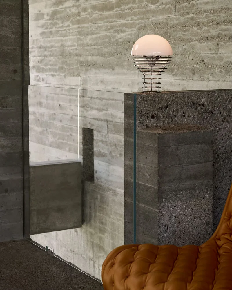lampe fil de fer metal chrome