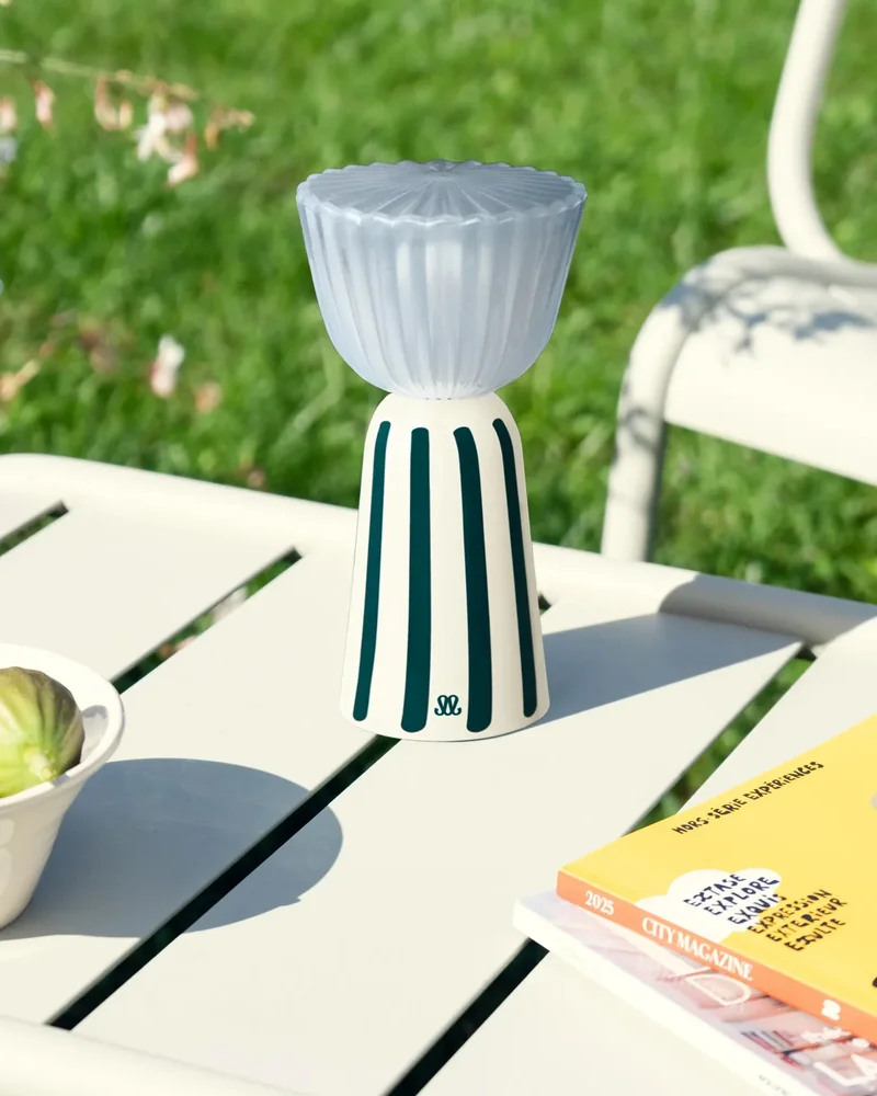 lampe nomade exterieur rayures