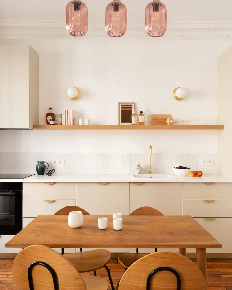 deco cuisine moderne beige bois