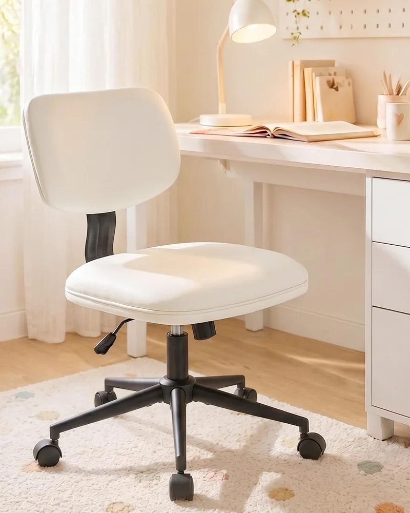 fauteuil bureau ado cuir beige