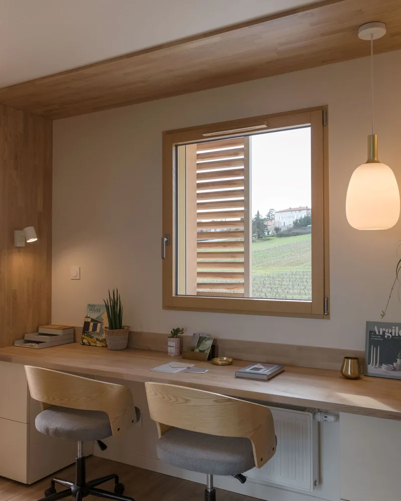 deco bureau moderne beige
