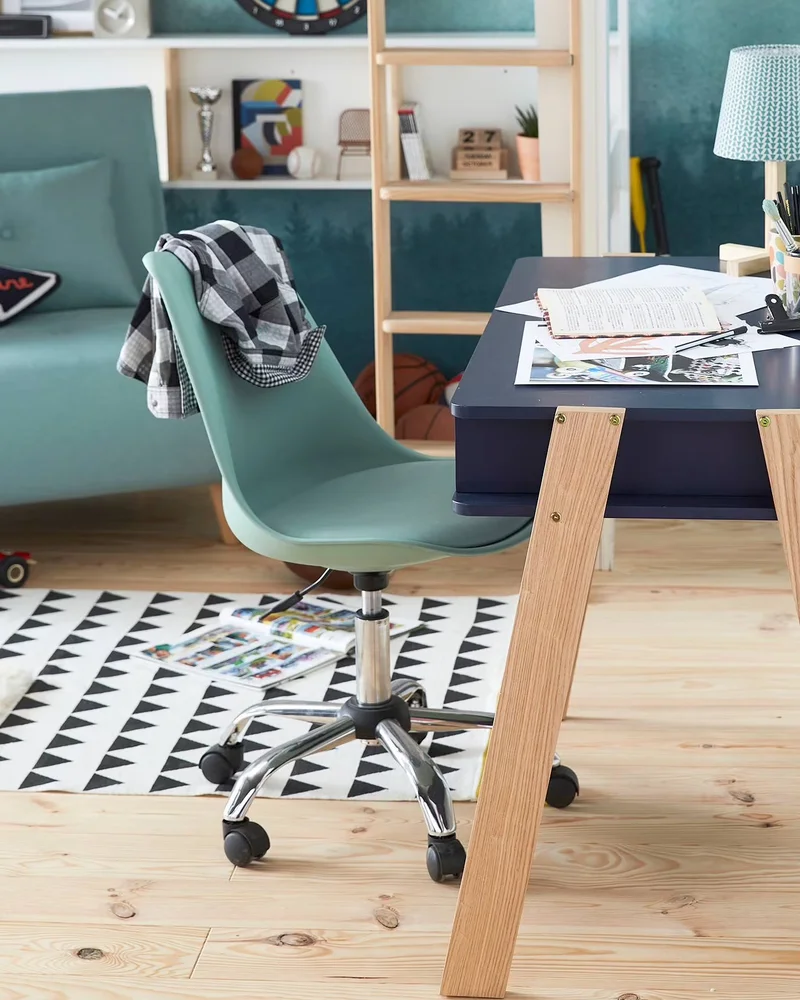 fauteuil bureau ado roulettes vert