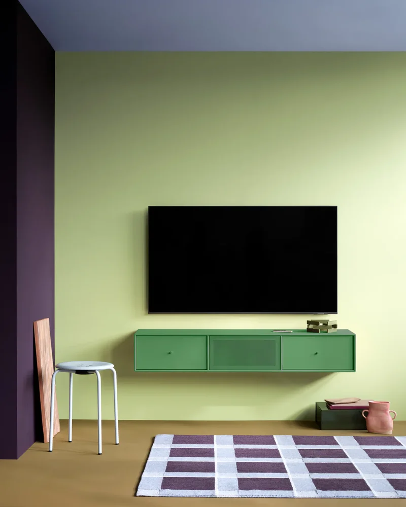 meuble tv suspendu vert