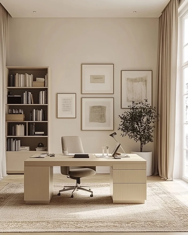 deco bureau beige total look