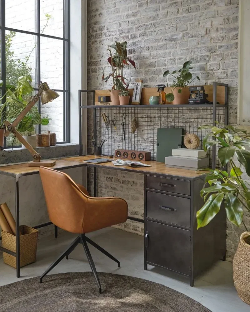 deco bureau industriel vegetal