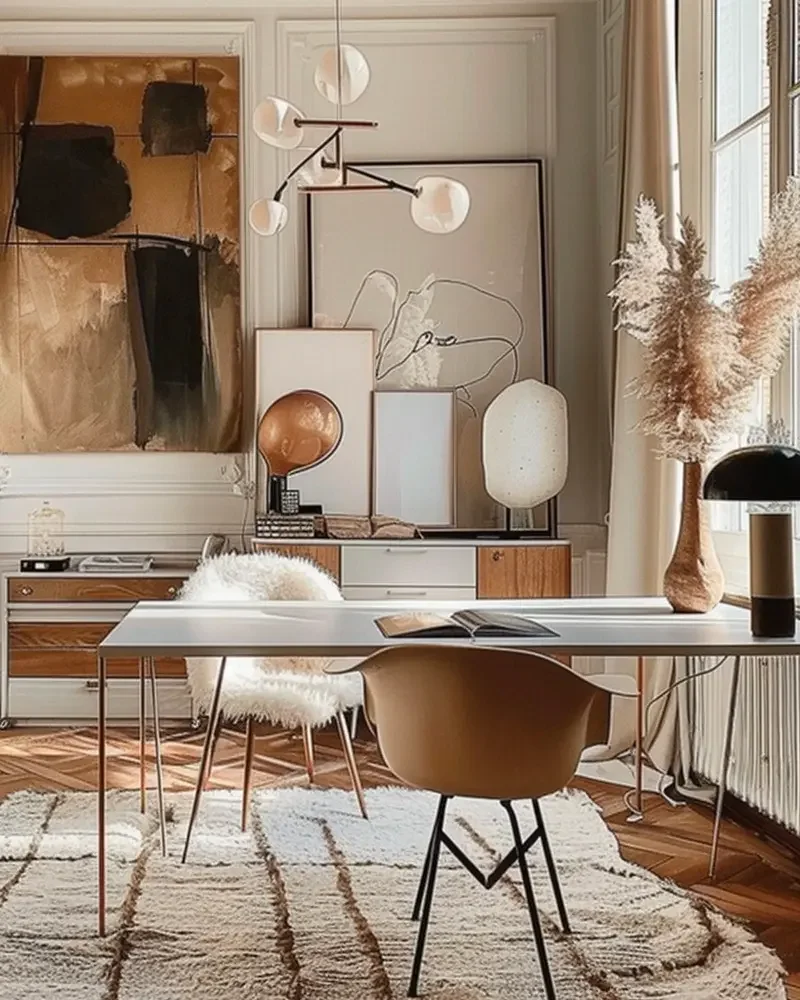 deco bureau boheme beige