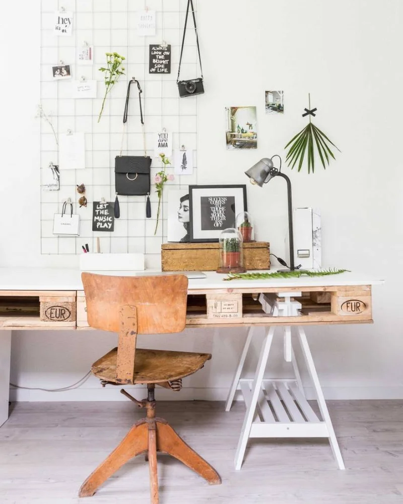 deco bureau industriel blanc