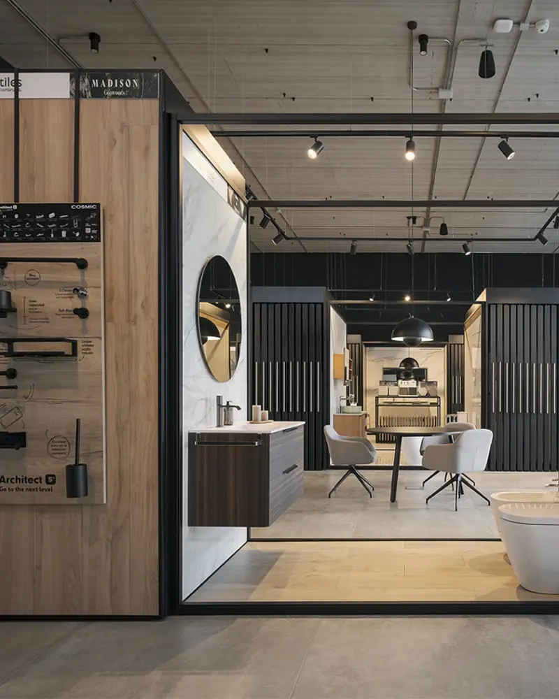 amenagement showroom carrelage