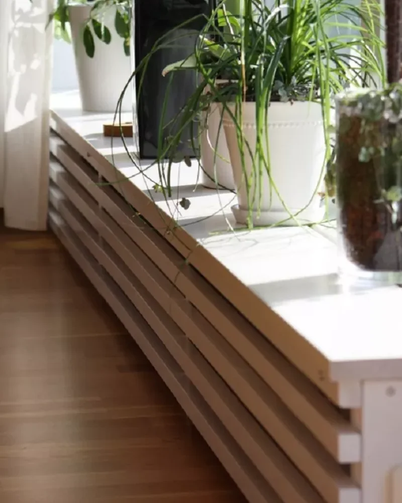 cache radiateur diy banc