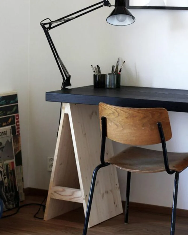 deco bureau moderne industriel noir