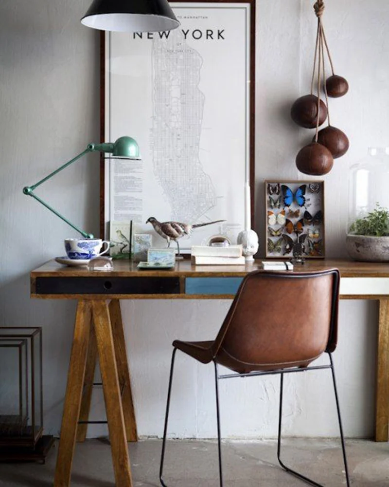 deco bureau industriel bois