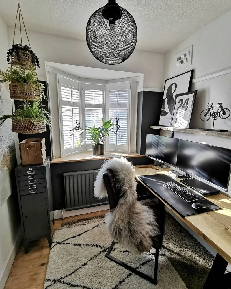 deco bureau industriel cosy
