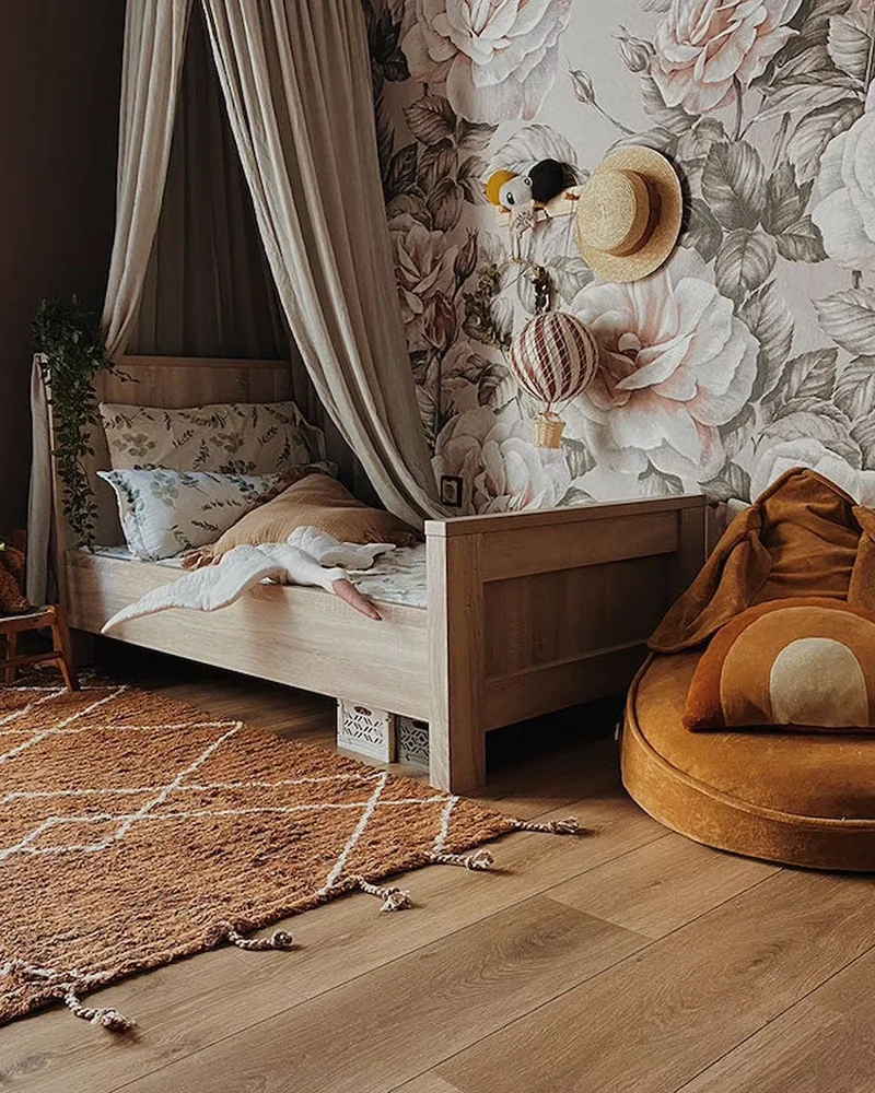 tapis enfant lavable terracotta