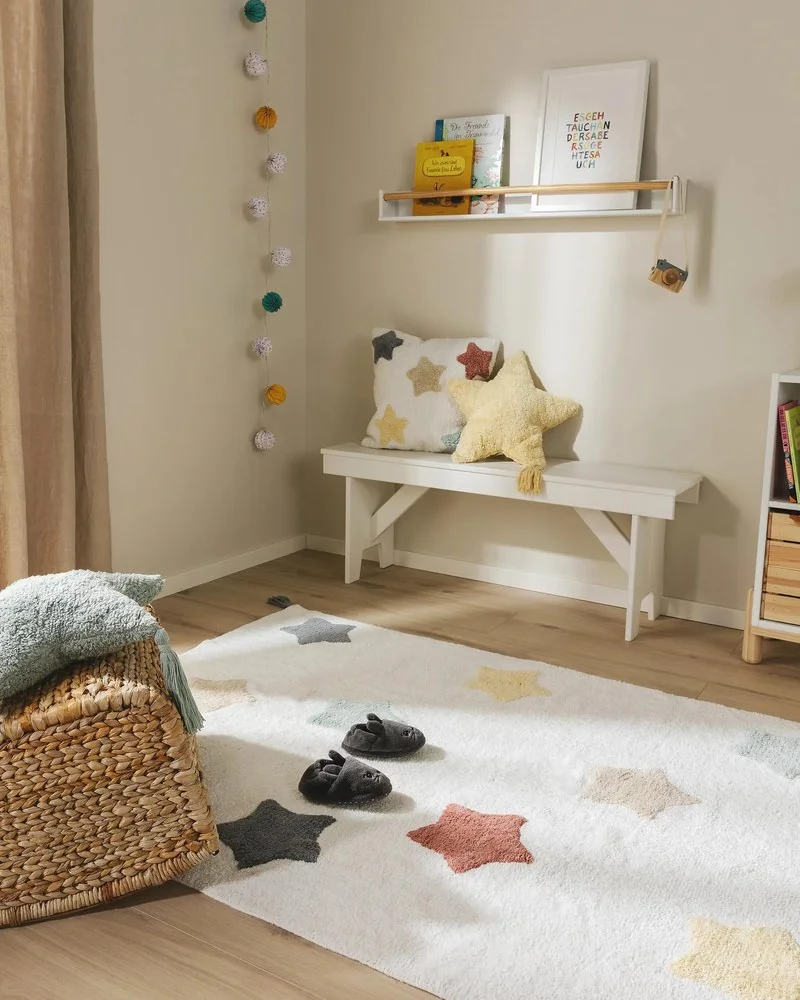 tapis enfant lavable etoile
