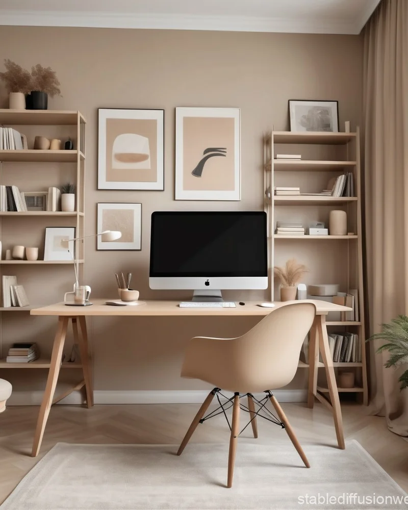 deco bureau nature beige