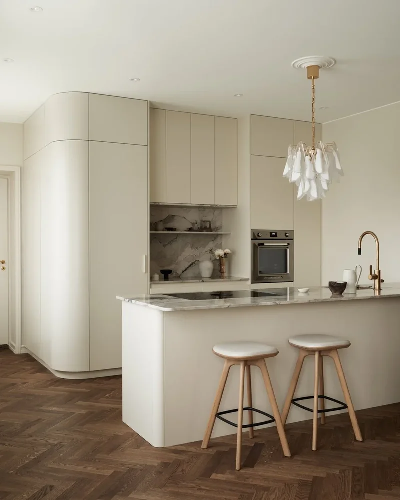deco cuisine chic beige bois