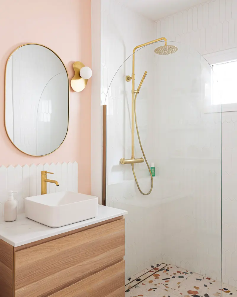 deco salle de bain chic rose