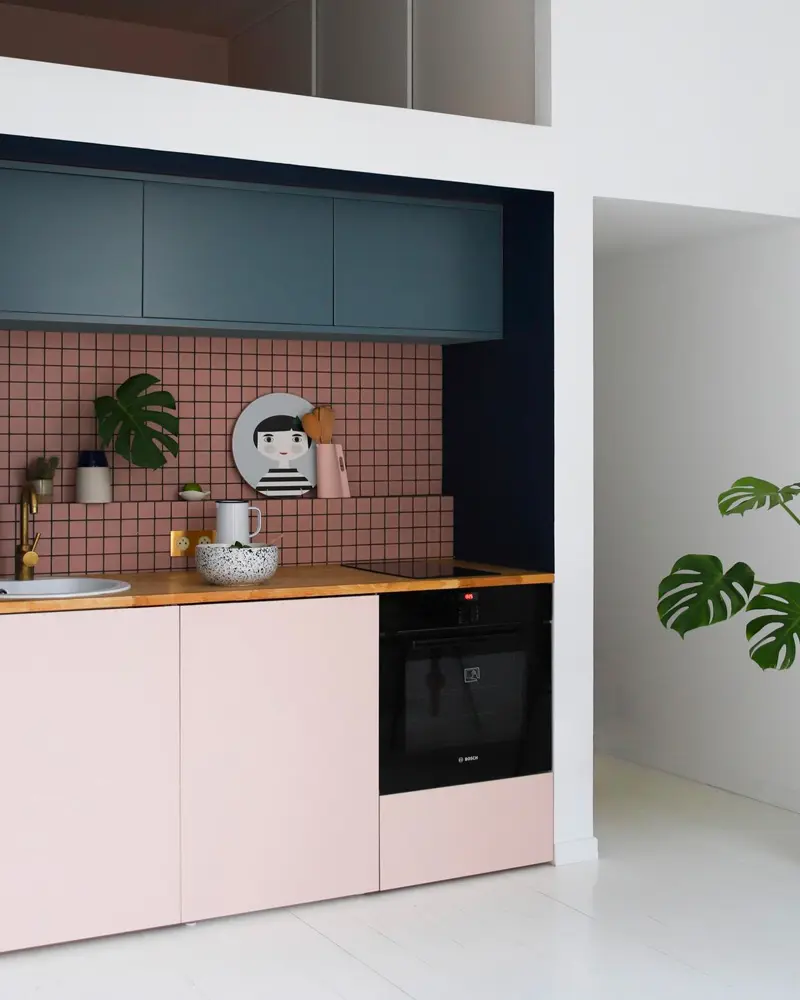 deco cuisine rose noir