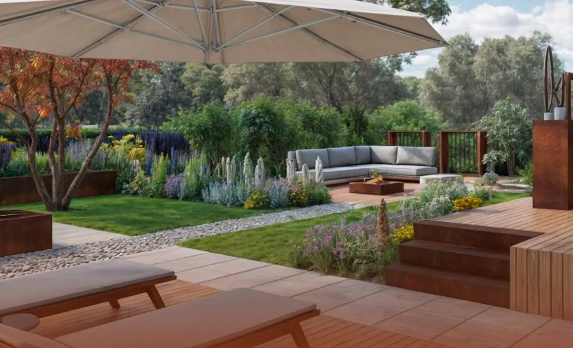 structure acier jardin