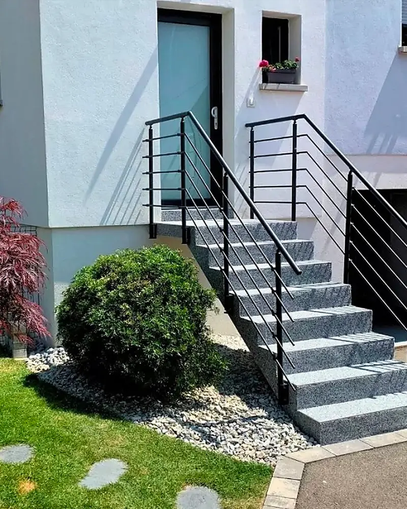 garde corps rampe escalier aluminium noir