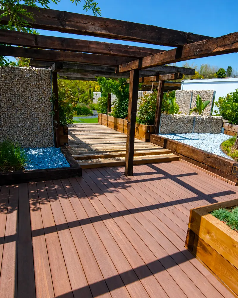 grande terrasse composite bois